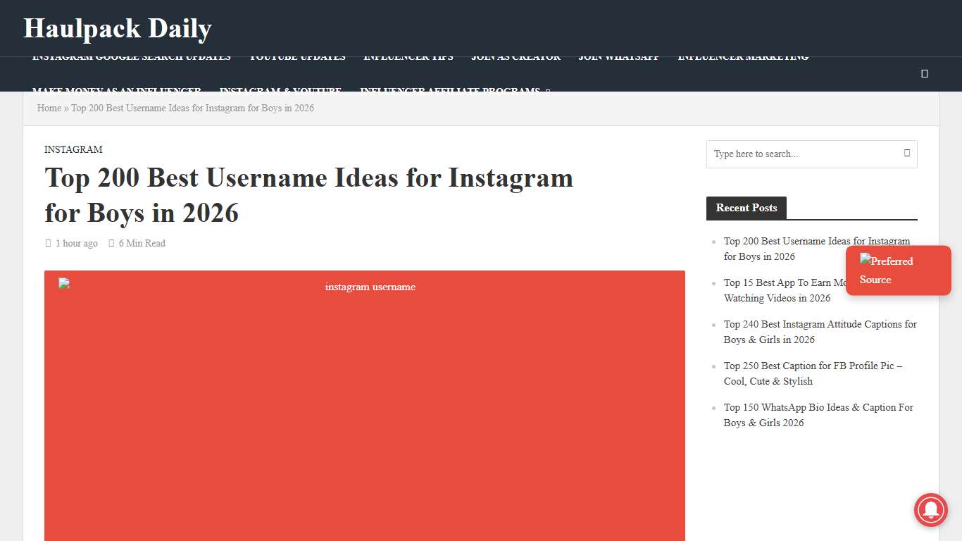 Top 200 Best Username Ideas for Instagram for Boys in 2026